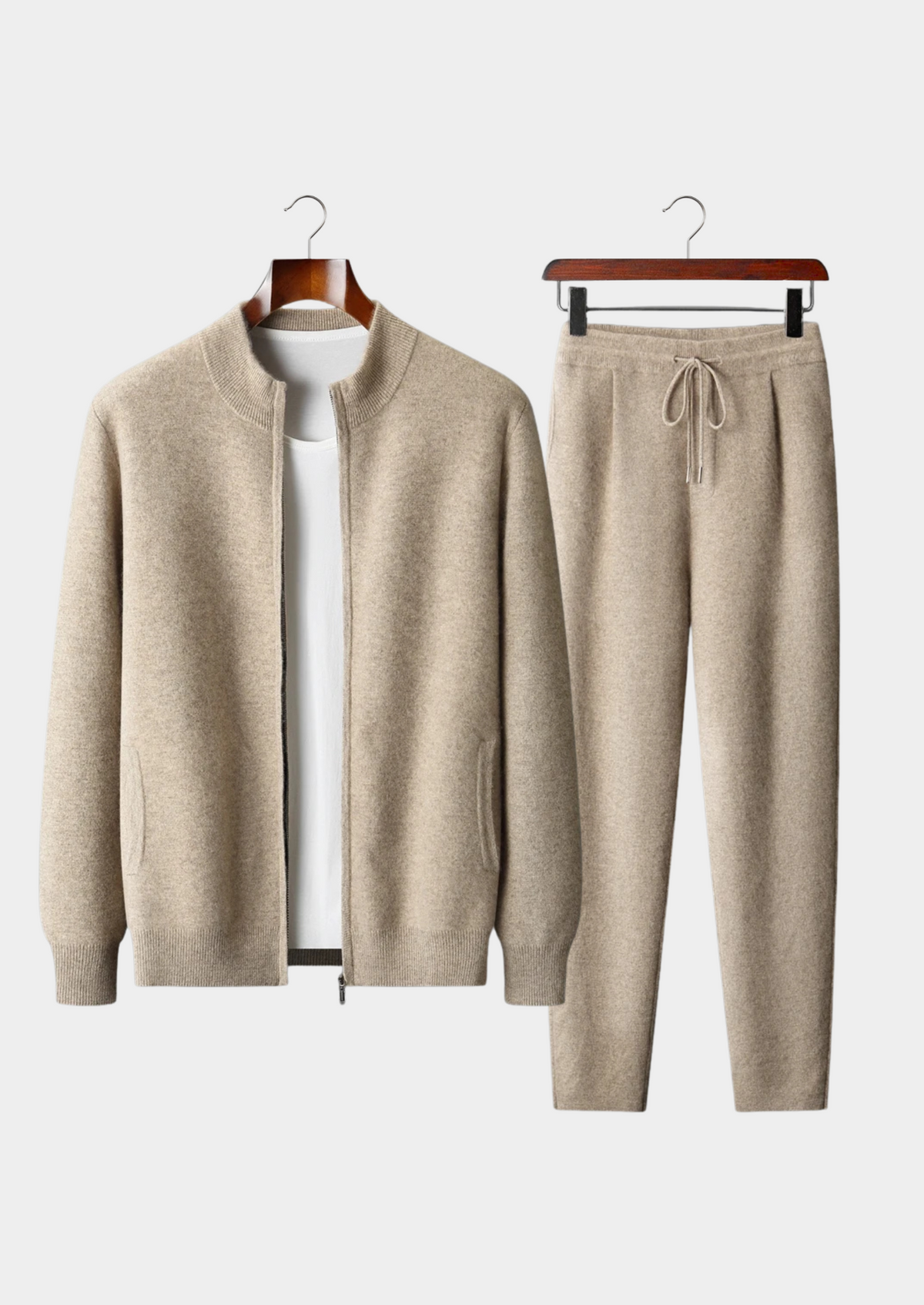 Premium Cashmere Sand Denis Leisure Set | Portovelli