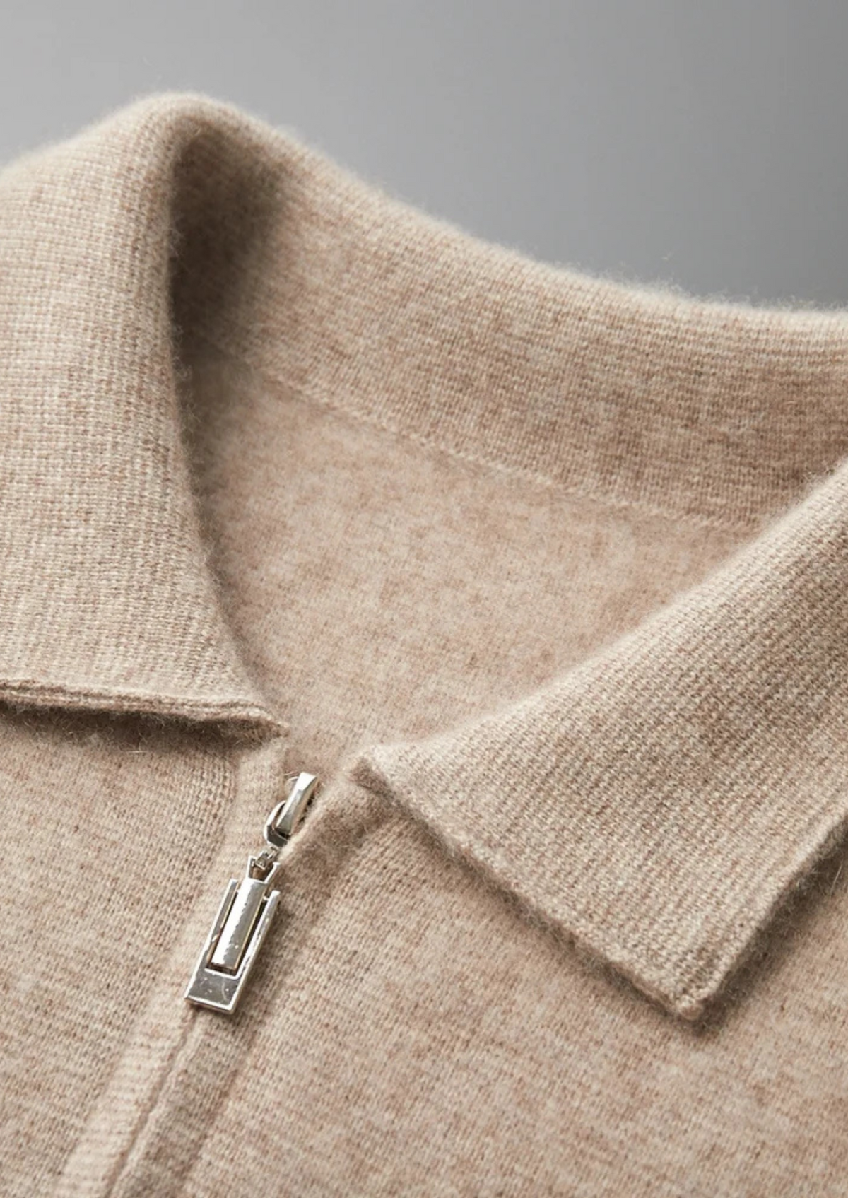 Premium Cashmere Zipper Cardigan | Portovelli