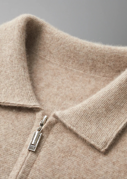 Premium Cashmere Zipper Cardigan | Portovelli