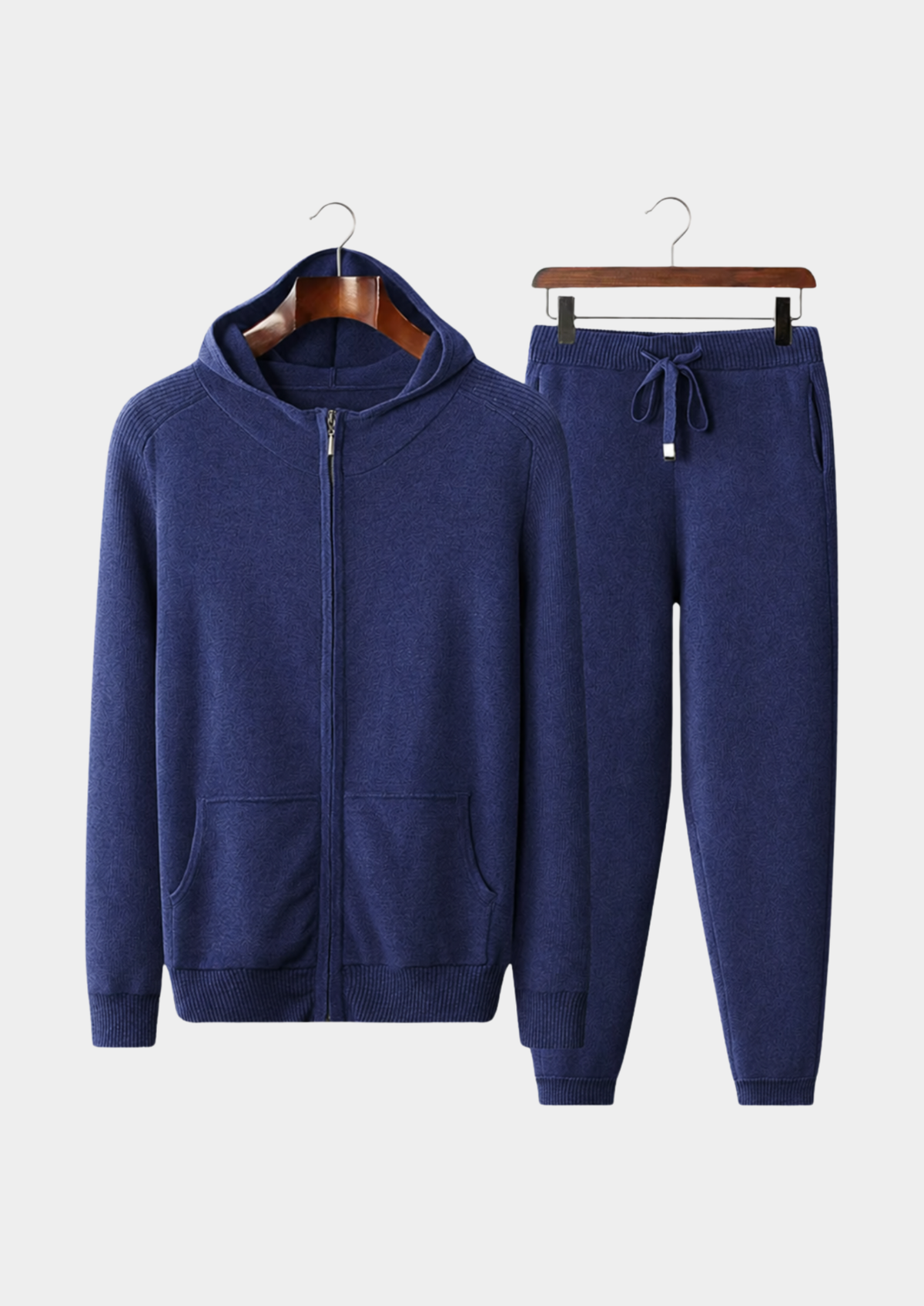 Premium Cashmere Navy Blue Kilian Leisure Set | Portovelli