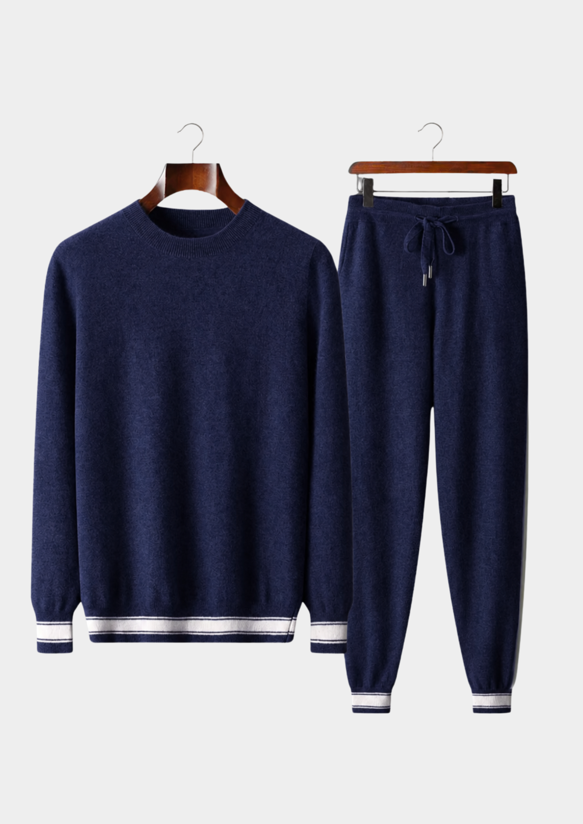 Premium Cashmere Navy Blue Vienna Leisure Set | Portovelli