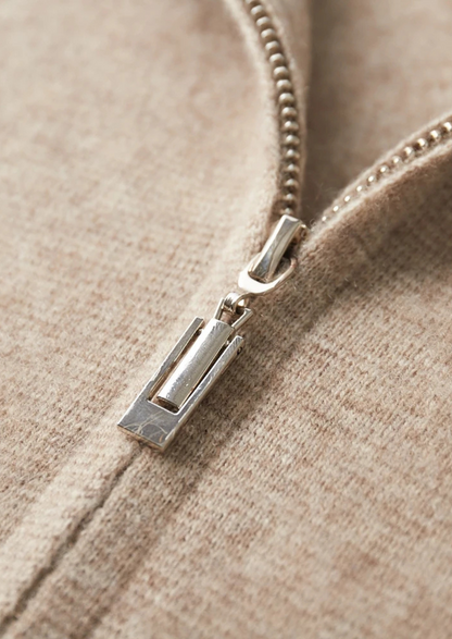 Premium Cashmere Zipper Cardigan | Portovelli