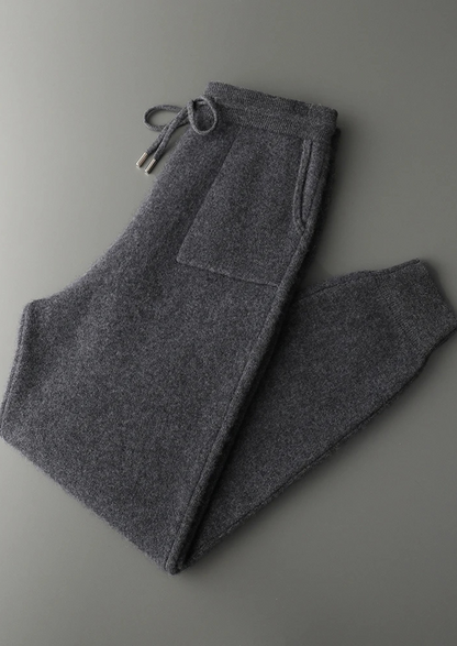 Premium Cashmere Dark Gray Alain Leisure Set | Portovelli
