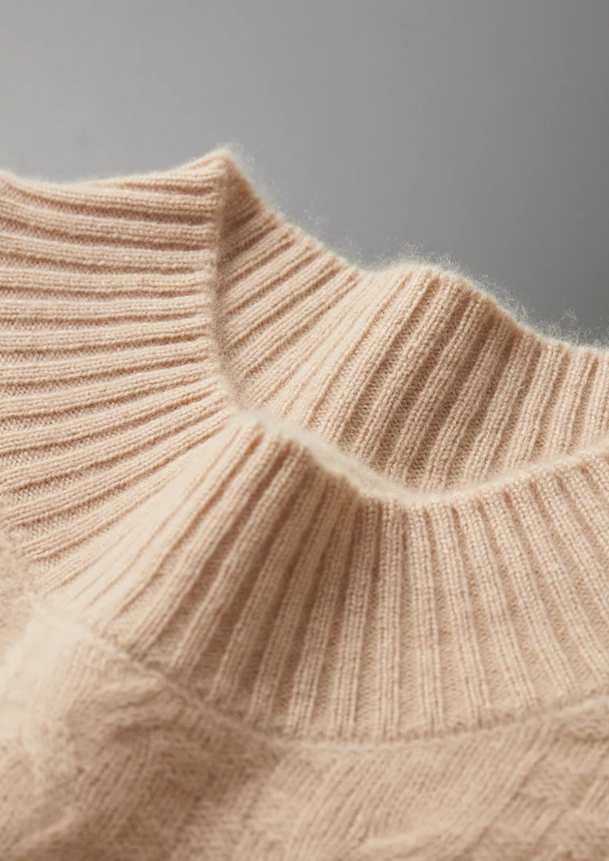 Pure Extra-Fine Merino Wool Jacquard Mockneck | Portovelli