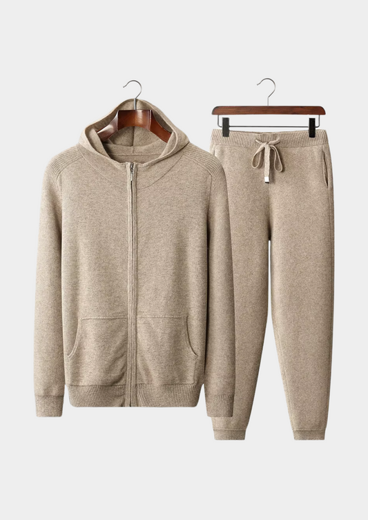 Premium Cashmere Sand Kilian Leisure Set | Portovelli