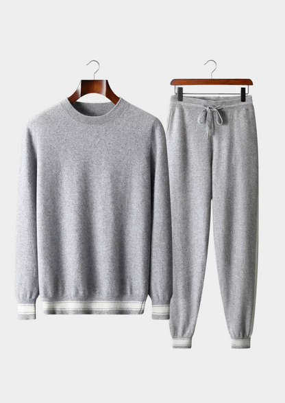 Premium Cashmere Light Gray Vienna Leisure Set | Portovelli