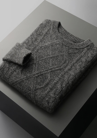 Pure Extra-Fine Merino Wool Wintertime Crewneck | Portovelli