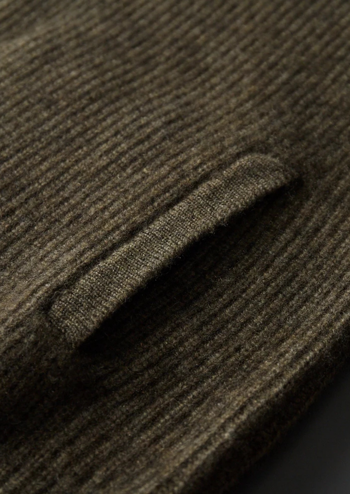 Premium Cashmere Ribbed High Collar Cardigan | Portovelli