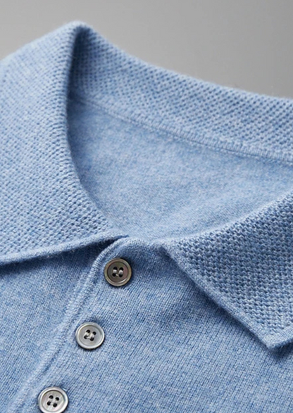Premium Cashmere Classic Polo Shirt | Portovelli