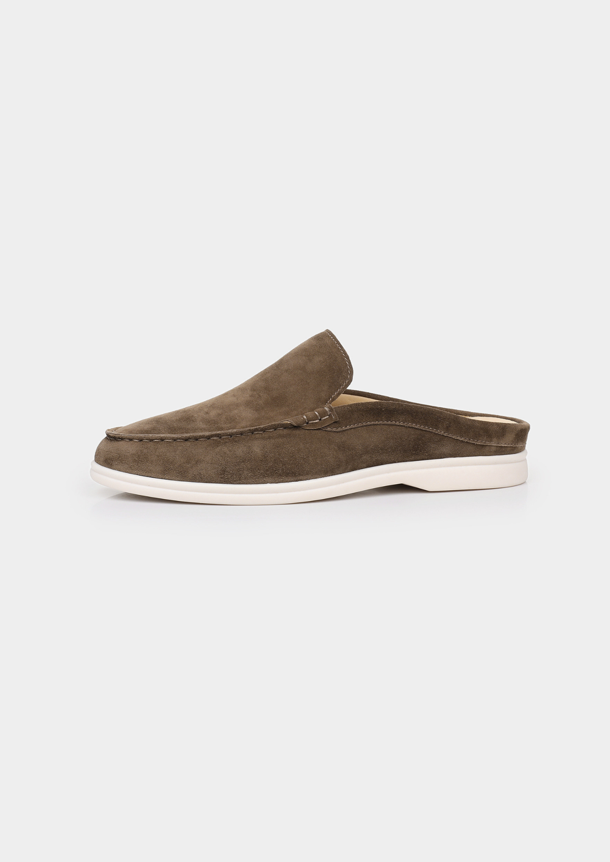 Olive Marina Suede Slipper | Portovelli