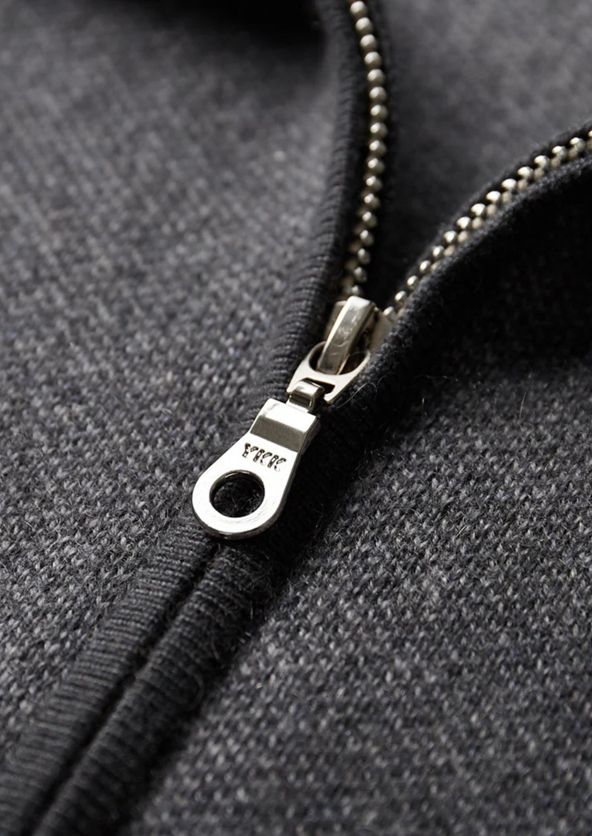 Premium Cashmere Jacquard Zip Cardigan | Portovelli