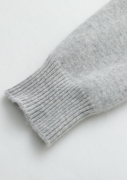 Pure Extra-Fine Merino Wool Light Gray Luzzo Set | Portovelli