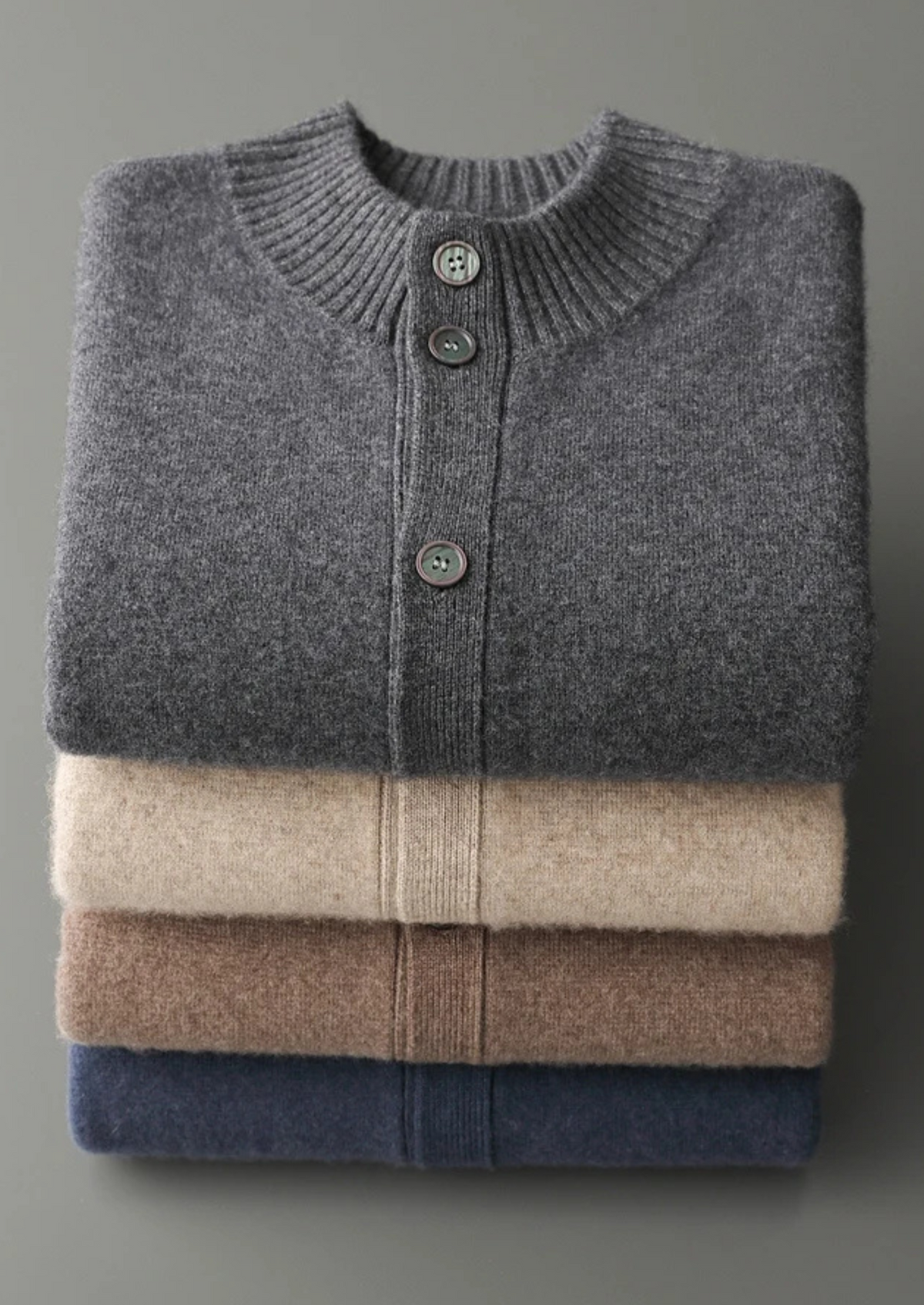 Premium Cashmere Button Cardigan | Portovelli