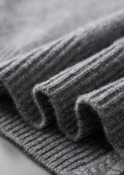 Pure Extra-Fine Merino Wool Two-Tone Zip Cardigan | Portovelli