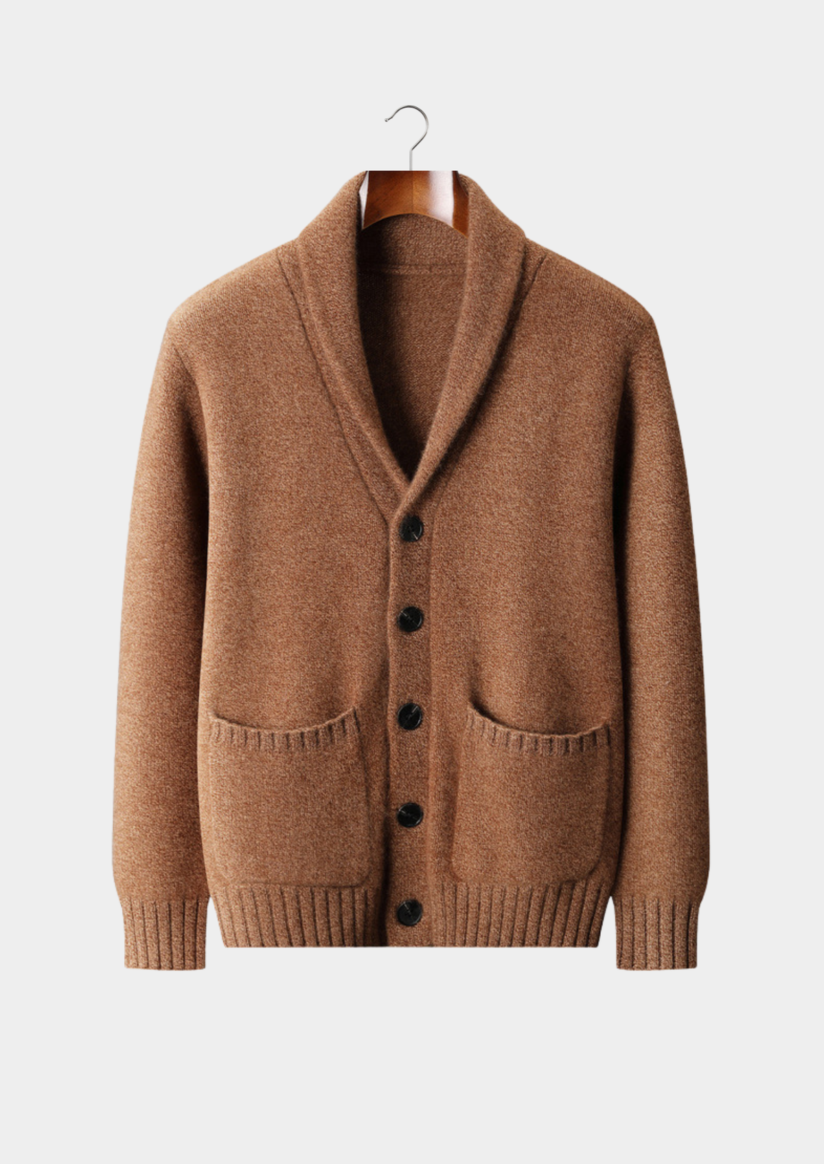 Pure Cashmere Shawl Collar Cardigan | Portovelli