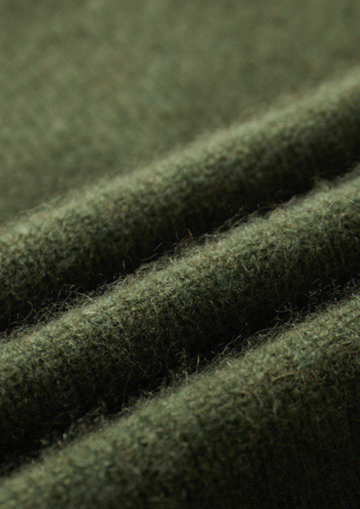Pure Cashmere Olive Ribbed Half Zip | Portovelli