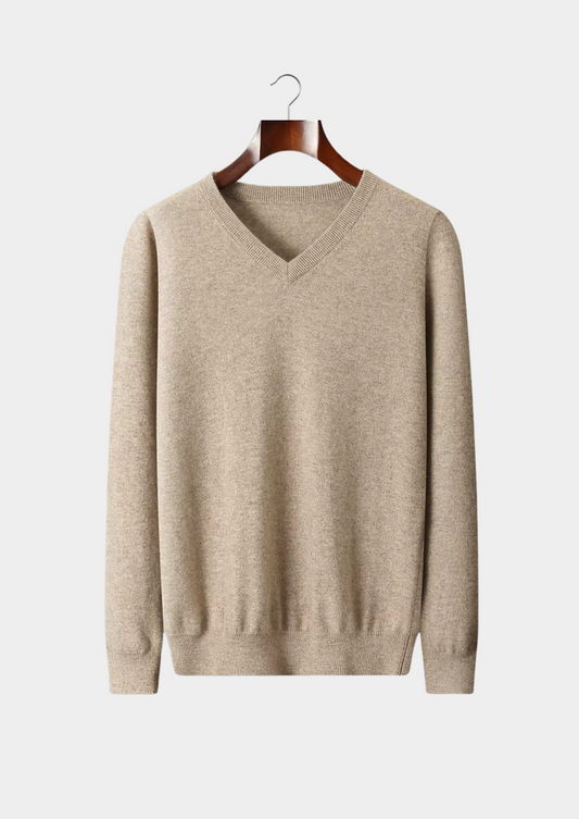 Pure Extra-Fine Merino Wool Classic V-Neck Sweater | Portovelli