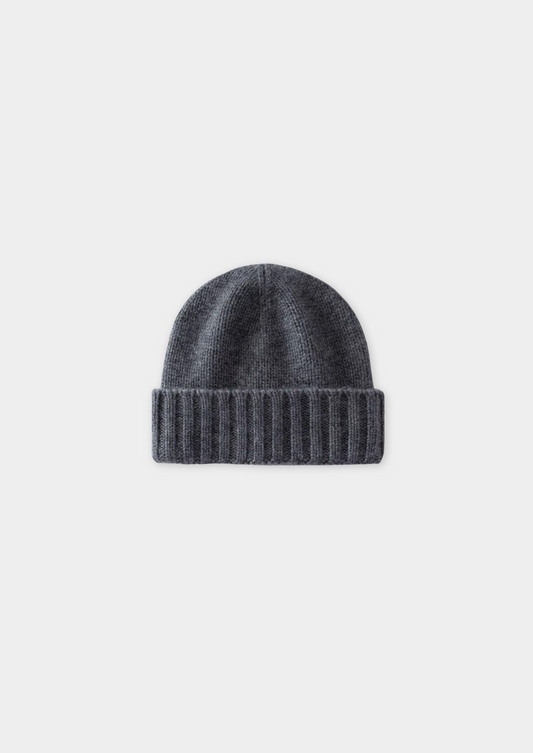Dark Gray Cashmere Wintertime Beanie | Portovelli