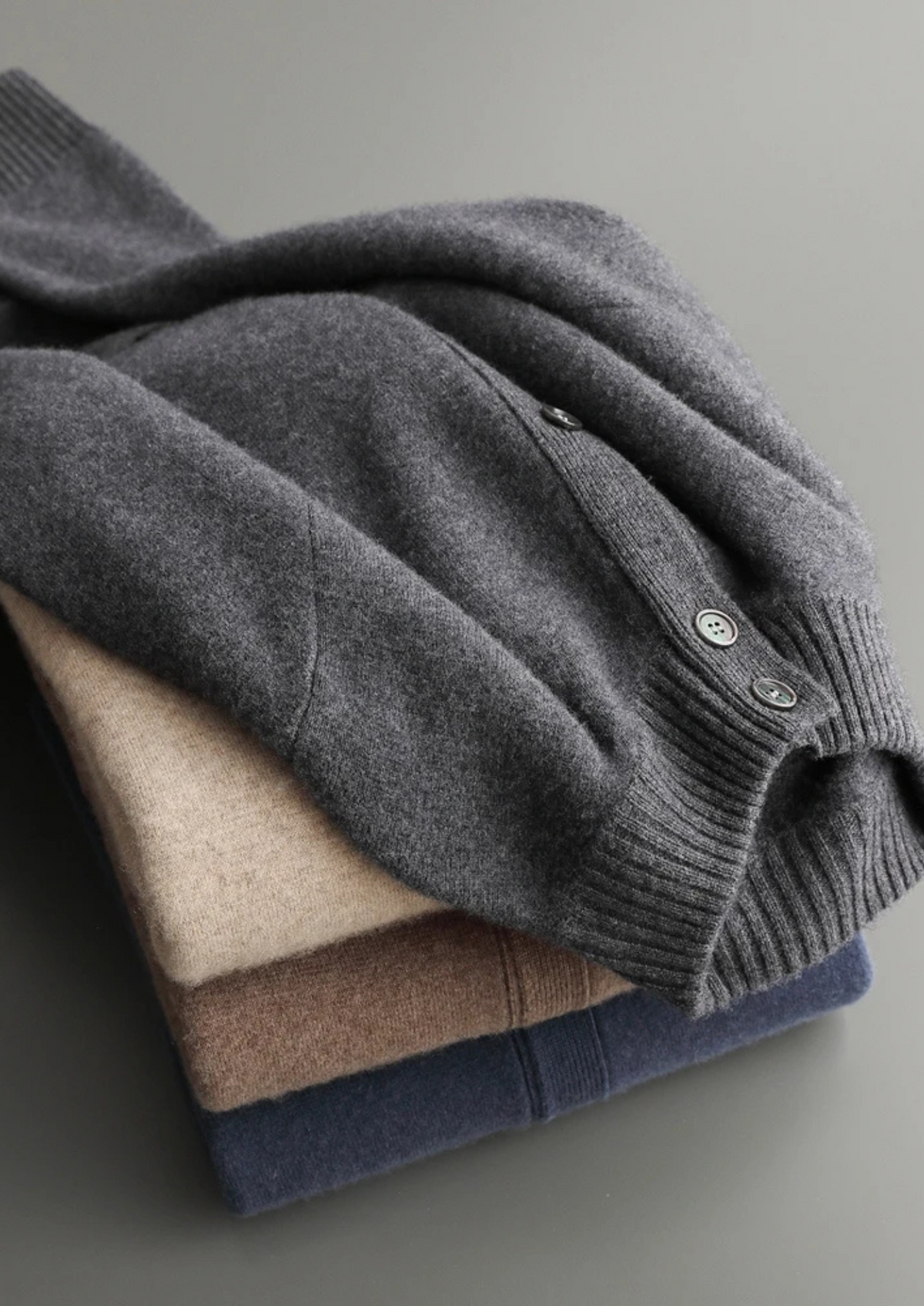 Premium Cashmere Button Cardigan | Portovelli