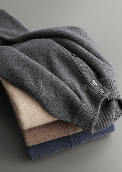 Premium Cashmere Button Cardigan | Portovelli