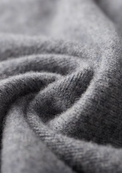 Pure Extra-Fine Merino Wool Two-Tone Zip Cardigan | Portovelli