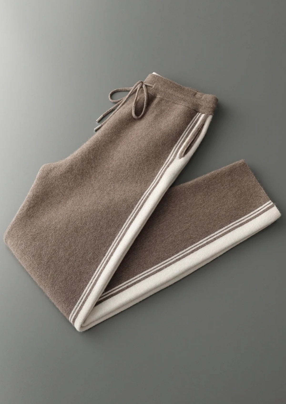 Pure Extra-Fine Merino Wool Dark Mocha Damien Set | Portovelli