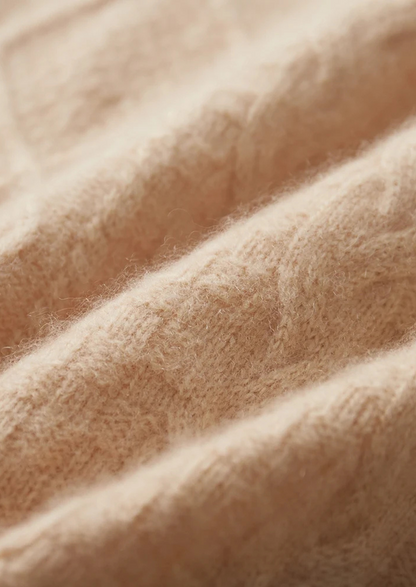 Pure Extra-Fine Merino Wool Jacquard Mockneck | Portovelli