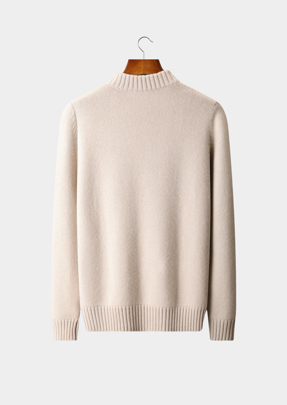 Pure Cashmere Off White Half Zip Sweater | Portovelli