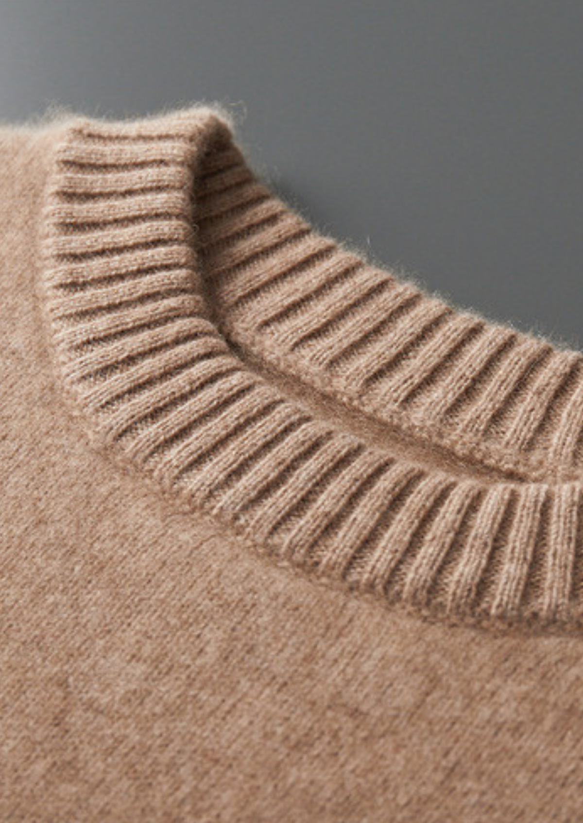 Pure Cashmere Beige Essential Crewneck | Portovelli