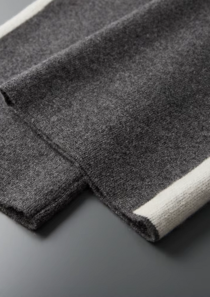 Pure Extra-Fine Merino Wool Wide Leisure Trousers | Portovelli
