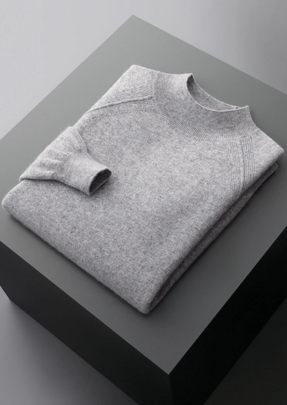 Pure Extra-Fine Merino Wool Raglan Mockneck | Portovelli