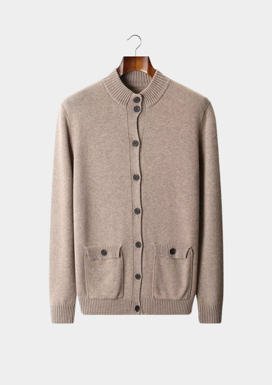 Pure Extra-Fine Merino Wool Button Cardigan | Portovelli