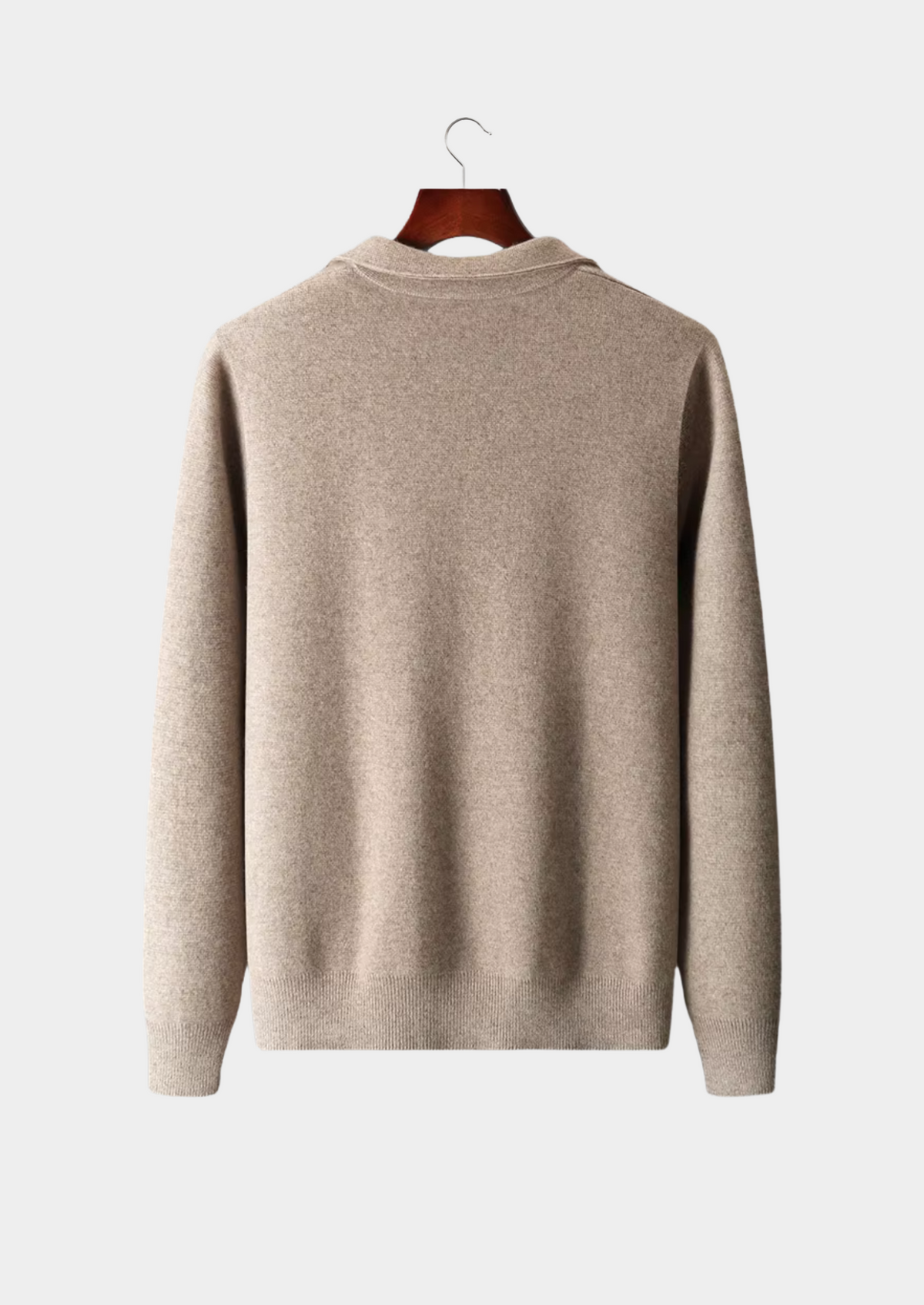 Pure Extra-Fine Merino Wool Zip Polo Cardigan | Portovelli