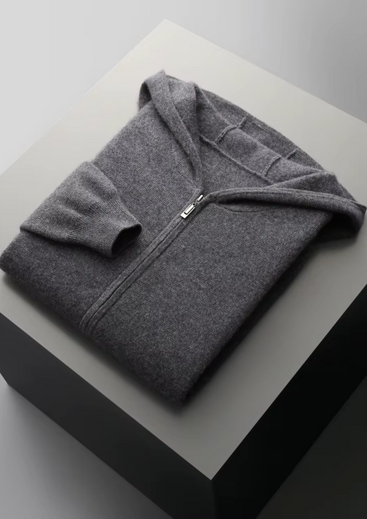 Pure Extra-Fine Merino Wool Dark Gray Arvo Set | Portovelli