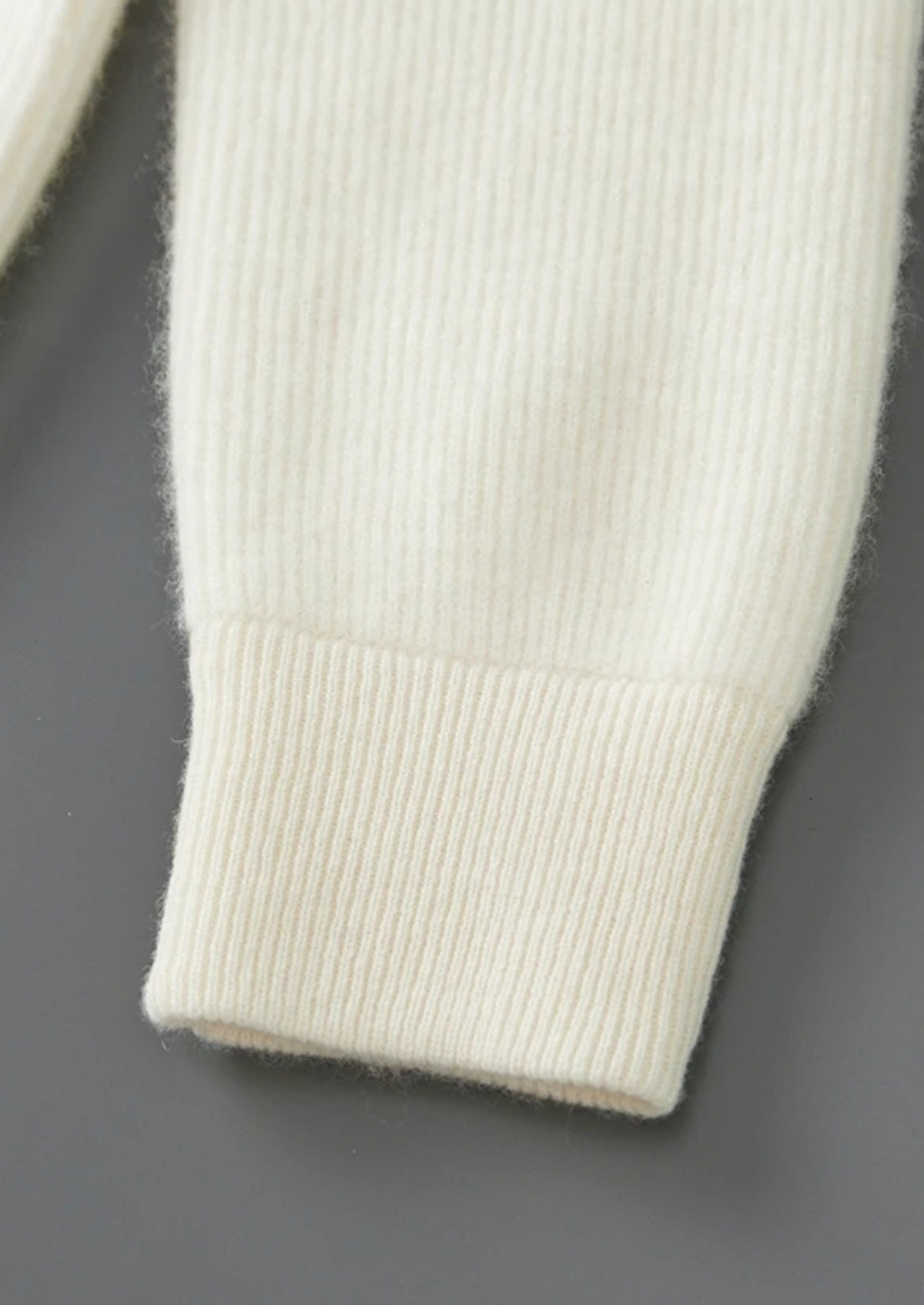 Pure Extra-Fine Merino Wool Ribbed Zipper Cardigan | Portovelli