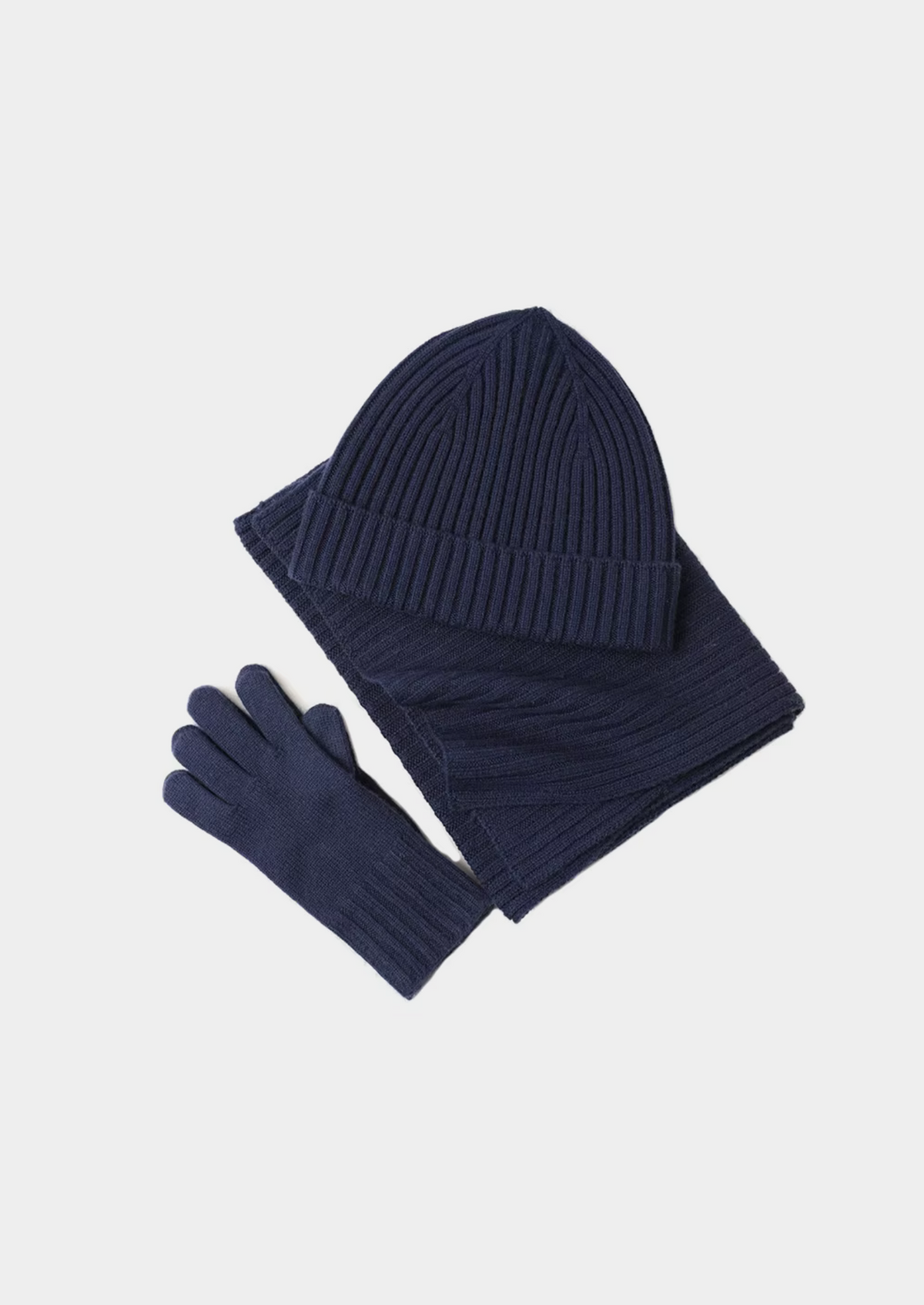 Pure Extra-Fine Merino Wool Wintertime Essentials - Navy Blue | Portovelli