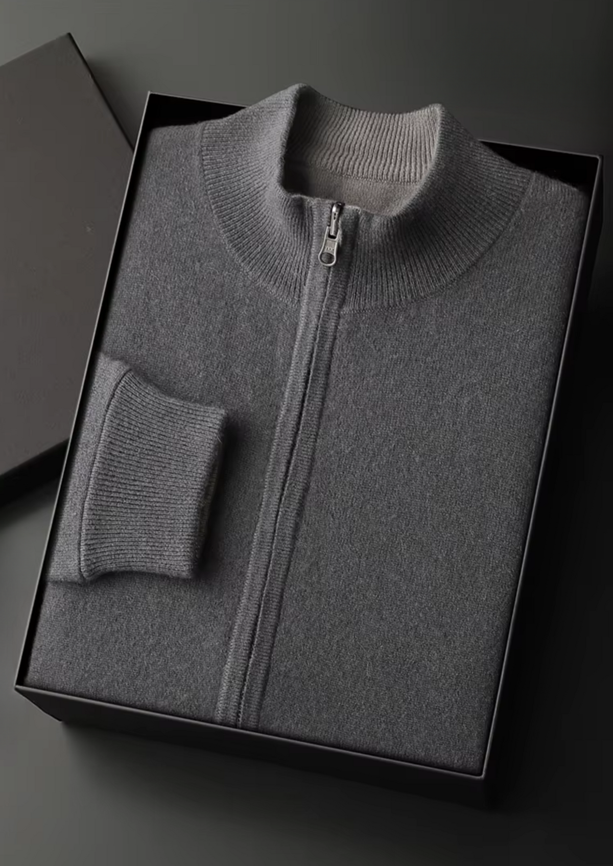 Pure Extra-Fine Merino Wool Zip Cardigan | Portovelli