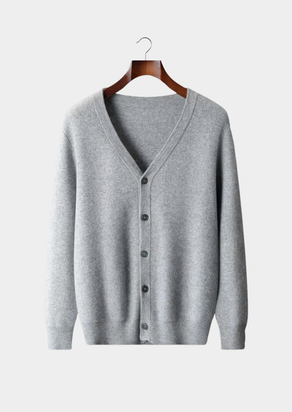 Pure Extra-Fine Merino Wool Essential Cardigan | Portovelli