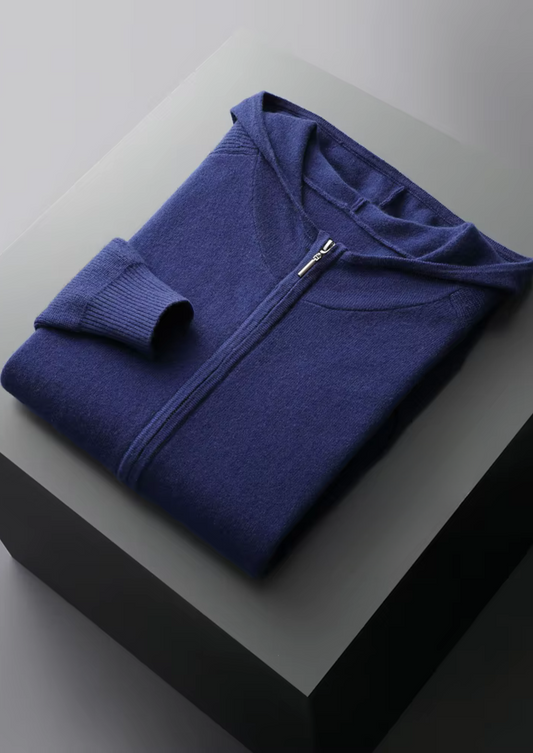Premium Cashmere Navy Blue Kilian Leisure Set | Portovelli
