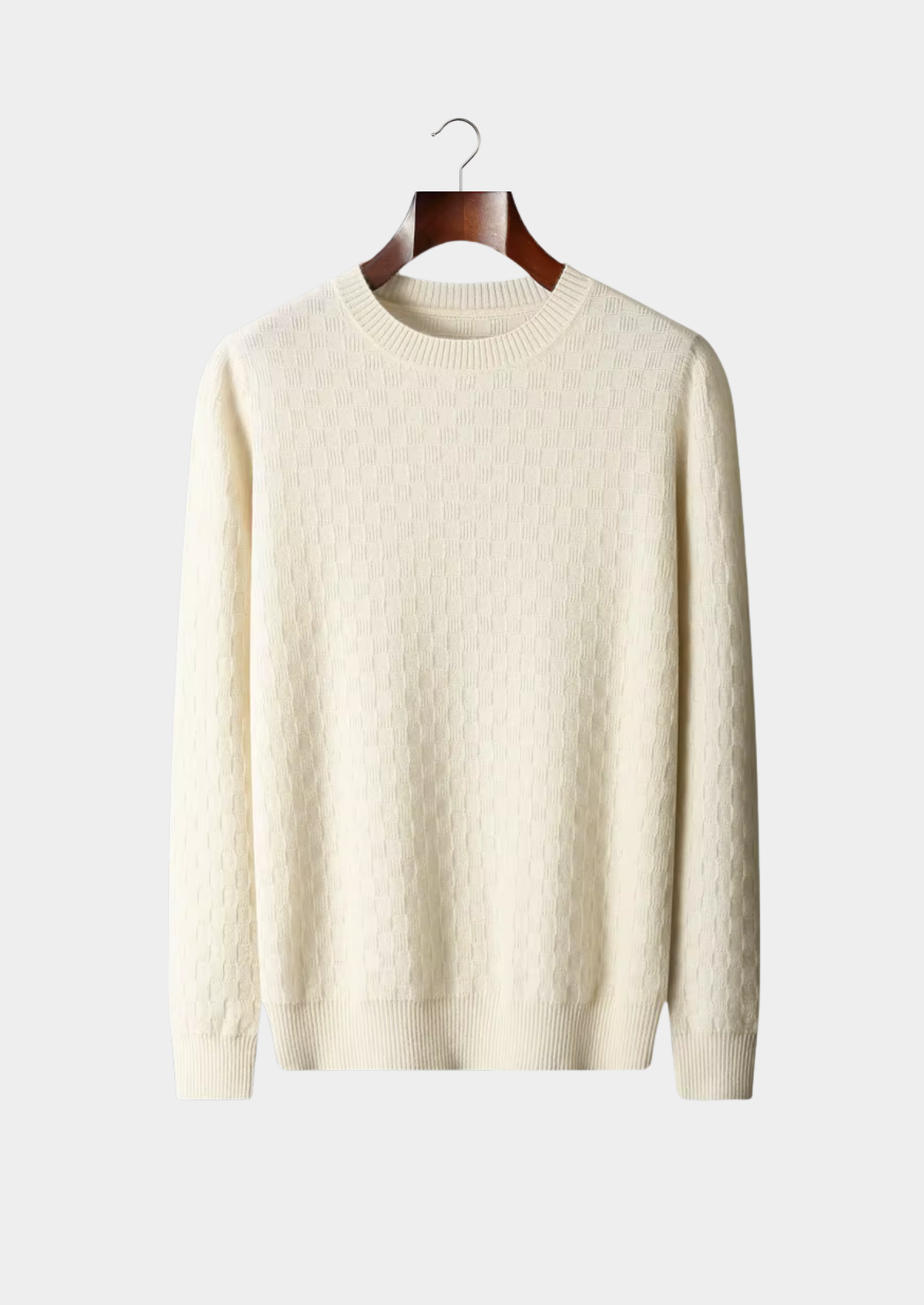 Premium Cashmere Textured Crewneck | Portovelli