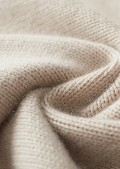 Pure Cashmere Off White Half Zip Sweater | Portovelli