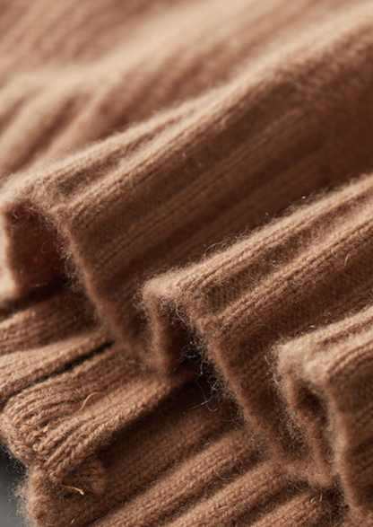 Pure Cashmere Mustard Ribbed Zip Cardigan | Portovelli