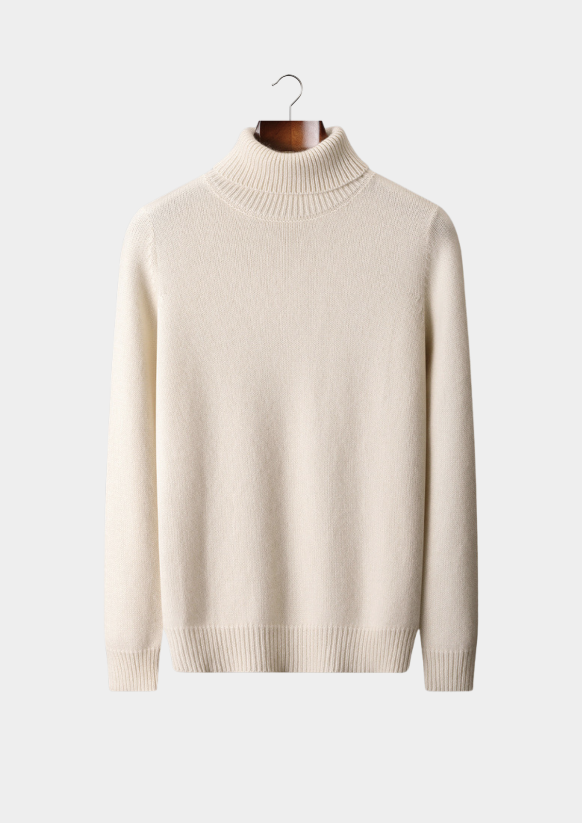 Pure Cashmere Ivory Essential Rollneck | Portovelli