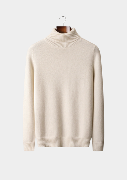 Pure Cashmere Ivory Essential Rollneck | Portovelli