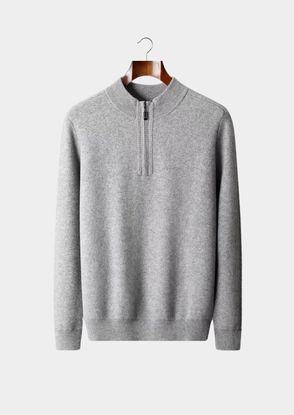 Premium Cashmere Essential Half-Zip Sweater | Portovelli