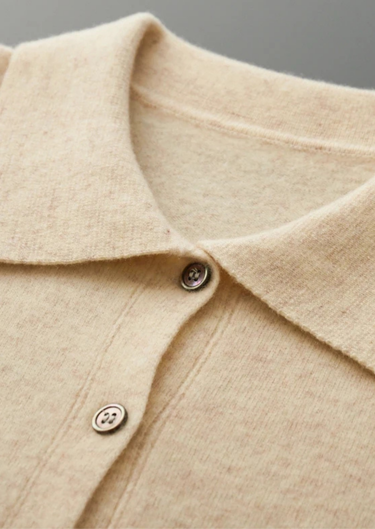 Pure Extra-Fine Merino Wool Polo Cardigan | Portovelli