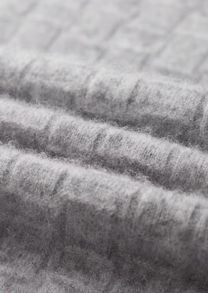 Pure Extra-Fine Merino Wool Textured Mockneck | Portovelli