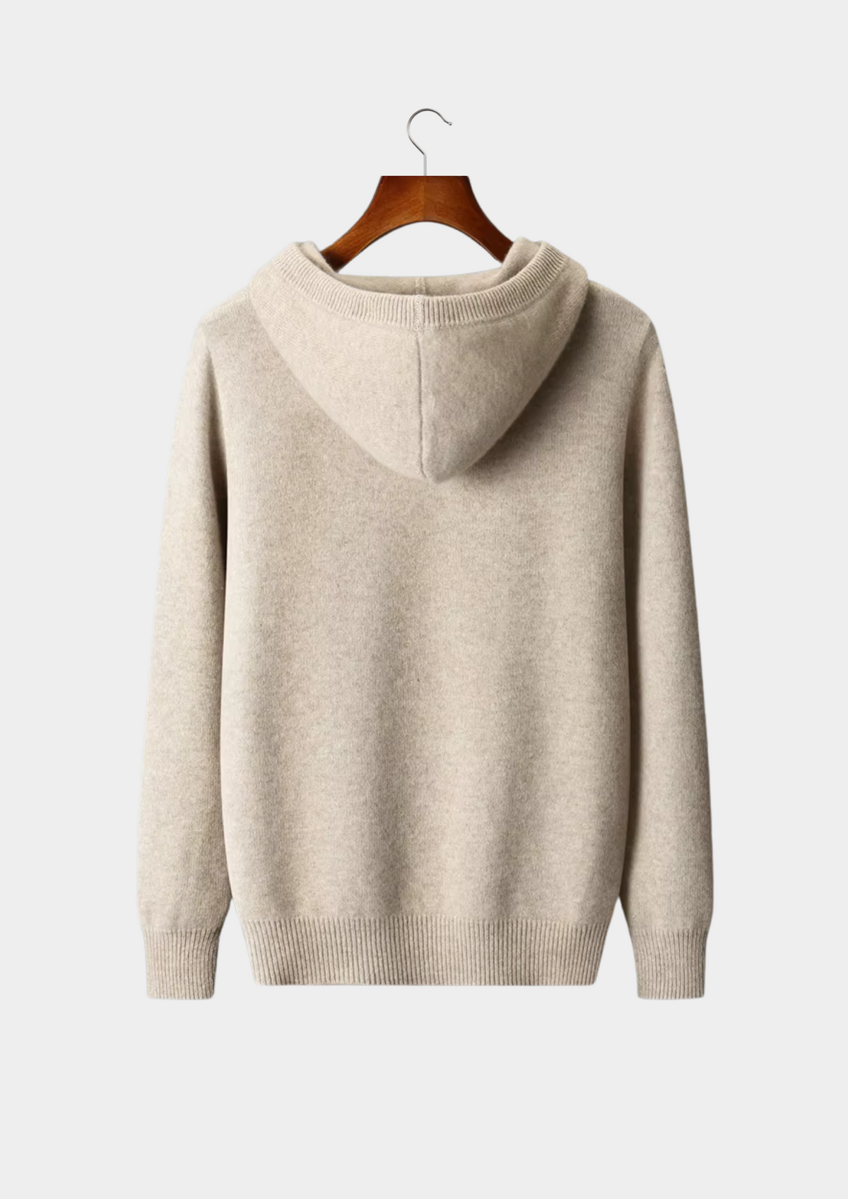 Pure Extra-Fine Merino Wool Button Hoodie | Portovelli