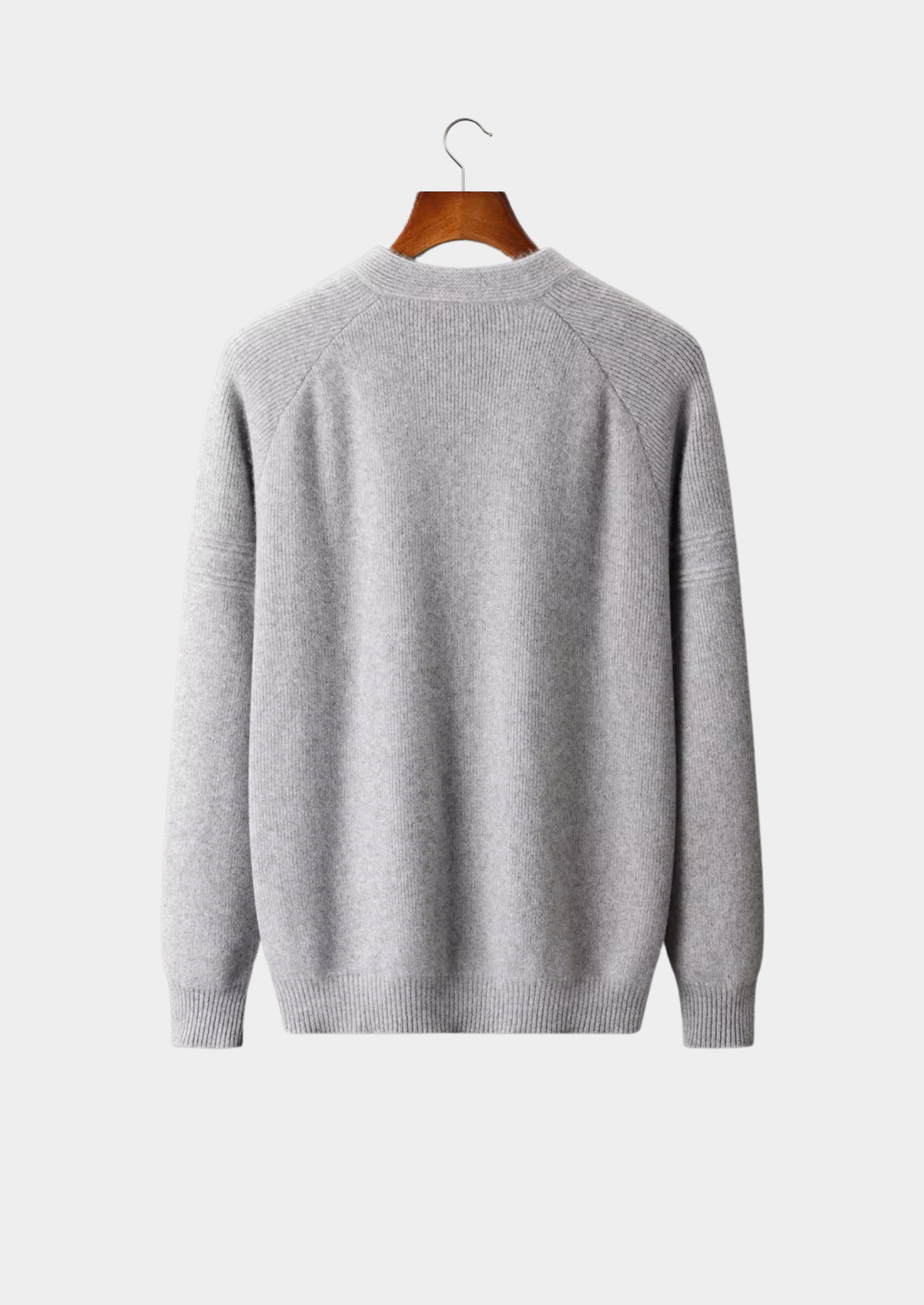 Pure Extra-Fine Merino Wool Ribbed Zip Cardigan | Portovelli