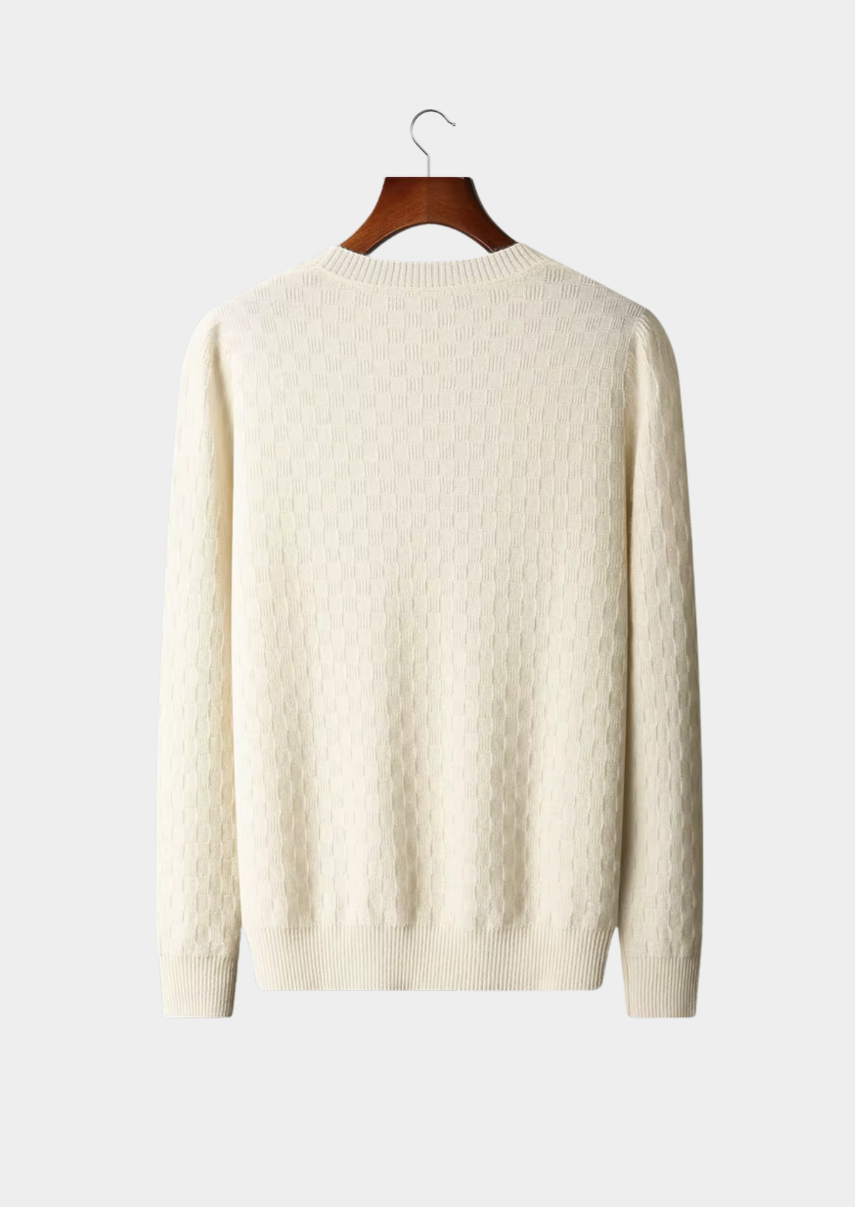 Premium Cashmere Textured Crewneck | Portovelli